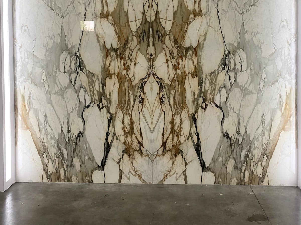 Bookmatched Marble Accent Wall