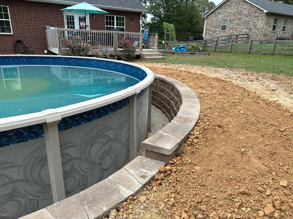 Pool Patio & Retaining Wall